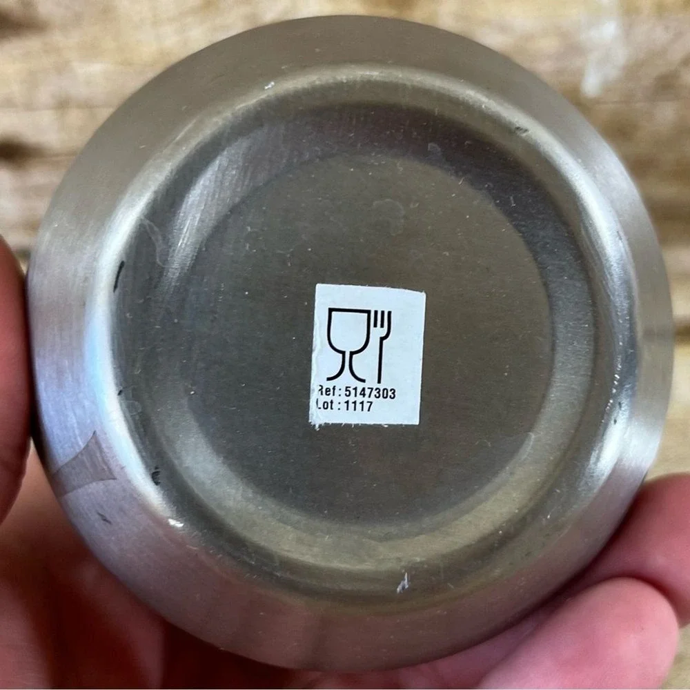 Belvedere Vodka Stainless Steel Stemless Tumbler Cup Silver Tree Logo Etched Bar